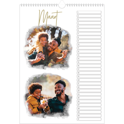 Verjaardagskalenders A3 — Foto-effecten [Maart]