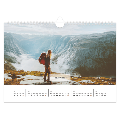 Fotokalender A4 — Klassieke kalender [Februari]