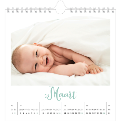 Jaarkalenders vierkant — Hallo wereld [Maart]