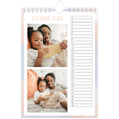 Fotokalender A5 — Verfkwast effect [Februari]