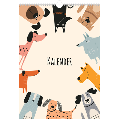 A3 Jaarkalenders — Hondenpoten en krabbels [omslag]
