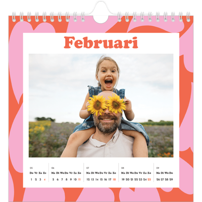 Jaarkalenders vierkant — Speelse patronen [Februari]