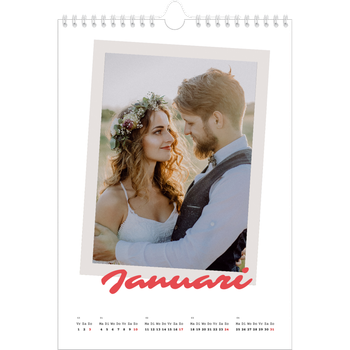 Fotokalender A4 — Karmijnrode handtekening