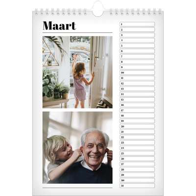 Verjaardagskalenders A4 — Vers van de pers [Maart]