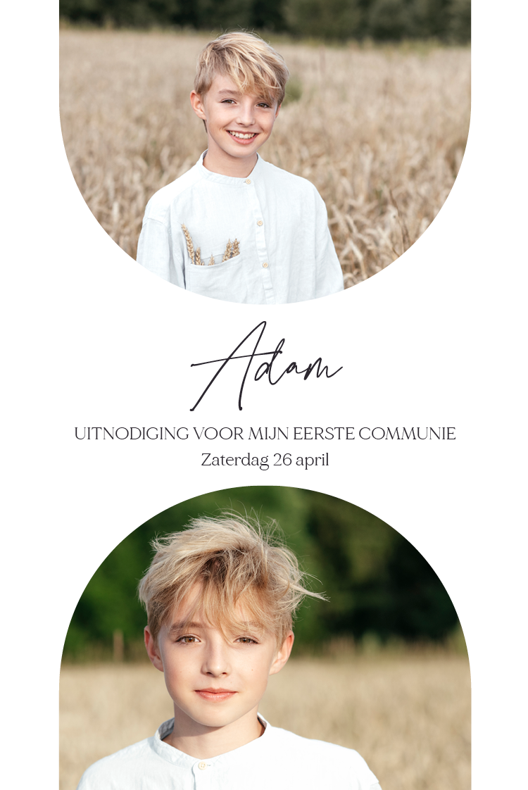 Uitnodigingen — Moderne ovale lijst