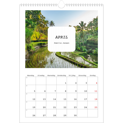 A3 Jaarkalenders — Het hele verhaal [April]