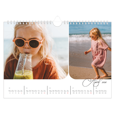 Fotokalender A4 — Momentopnamen en schrift [April]