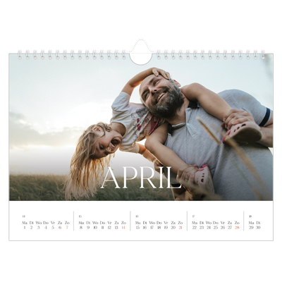 Fotokalender A4 — Twaalf grote maanden [April]