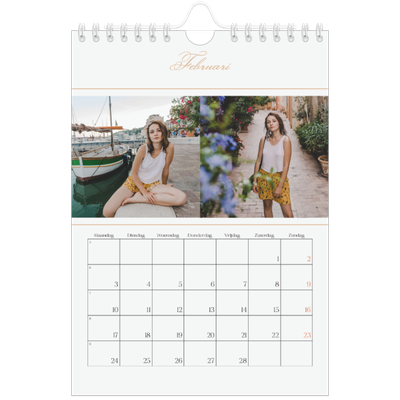 Fotokalender A5 — Goudschrift banner [Februari]