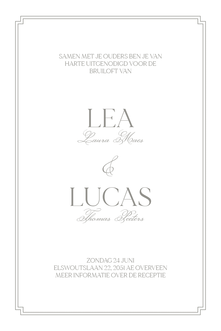 Uitnodigingen — Mooie typographie