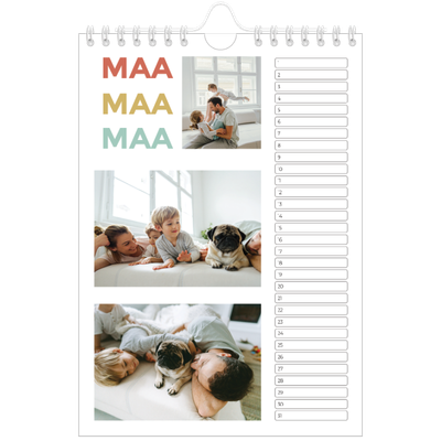 Fotokalender A5 — Bont gekleurd [Maart]