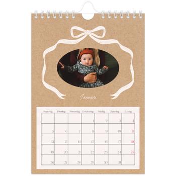 Fotokalender A5 — Kraft en strik