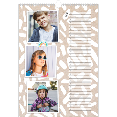 Verjaardagskalenders A3 — Rustiek [omslag]