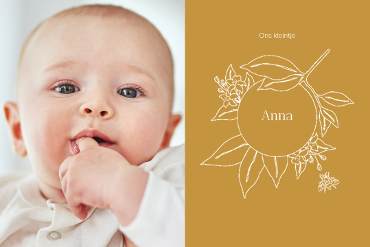 Uitnodigingen — Zachte bloemenbaby