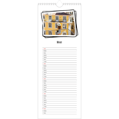 Smalle kalender  — Plakboekmomenten [Maart]