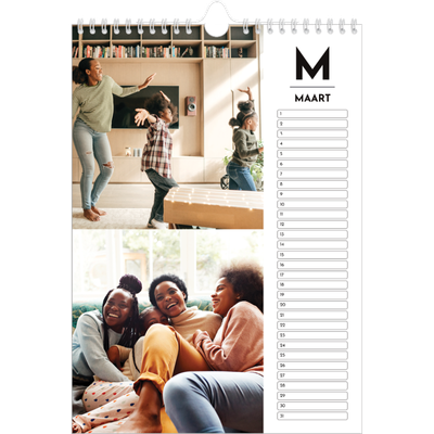 Verjaardagskalenders A4 — Schijnwerper effect [Maart]