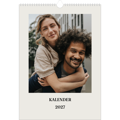 A3 Jaarkalenders — Simpel ivoor [omslag]