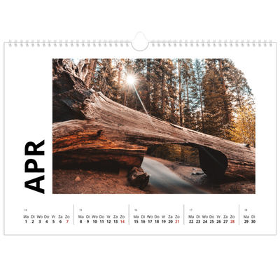 Fotokalender A3 — Witte randen [April]