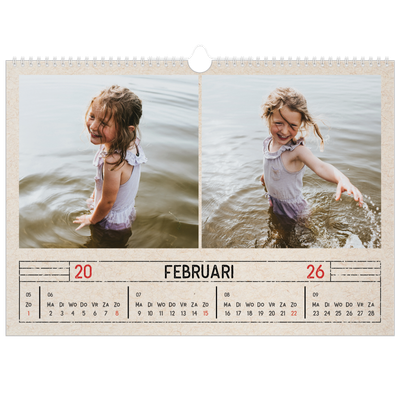 Fotokalender A3 — Craft stempel effect [Februari]