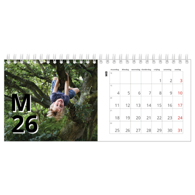 Bureaukalenders — Letter stijl [omslag]