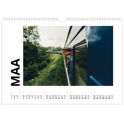 Fotokalender A3 — Witte randen [Maart]