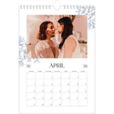 Fotokalender A4 (20 x 30 cm) — Elegant bloemig [April]