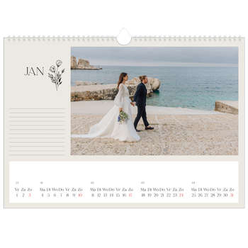 Fotokalender A3 — Initialen in bloei