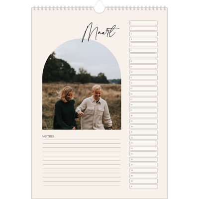 Verjaardagskalenders A3 — Boog van herinneringen [Maart]