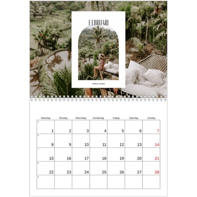 Fotokalender A4 Dubbel (30 x 40 cm) — De open boog [Februari]