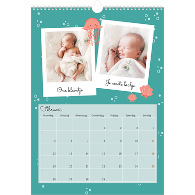 A3 Jaarkalenders — Schattige dieren [Februari]