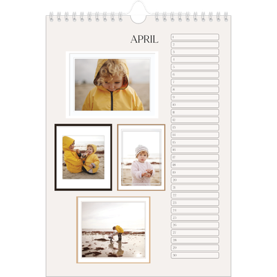 Verjaardagskalenders A4 — Fotowand gallerij [April]