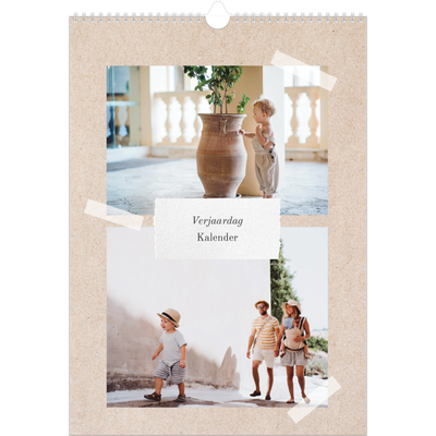 Verjaardagskalenders A3 — Foto's met plakband [omslag]