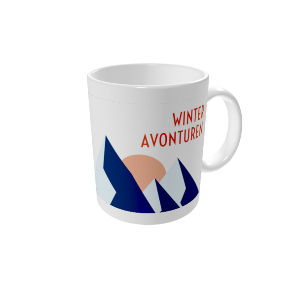 Mok bedrukken — Winterse toppen