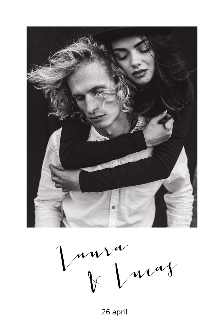 Uitnodigingen — Zwart en wit