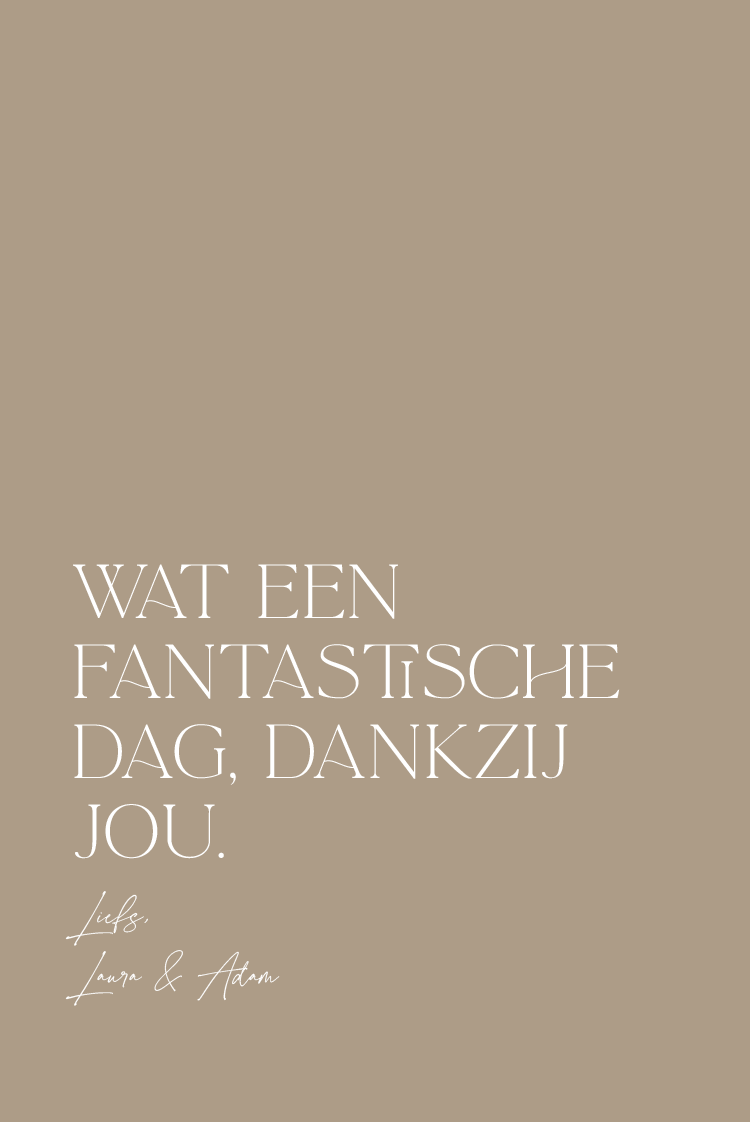 Bedankkaarten — Elegante stijl