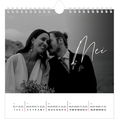 Jaarkalenders vierkant — Elegant schrift [omslag]