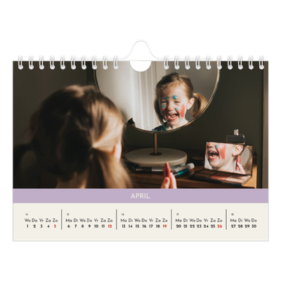 Fotokalender A5 — Pastel hoofdstukken [April]