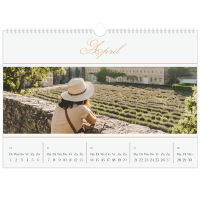 Fotokalender A3 — Goudschrift banner [April]