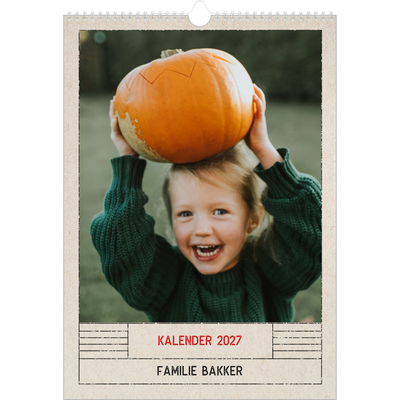 A3 Jaarkalenders — Craft stempel effect [omslag]