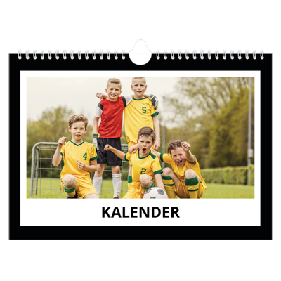 Fotokalender A4 — Compleet zwart kader [omslag]