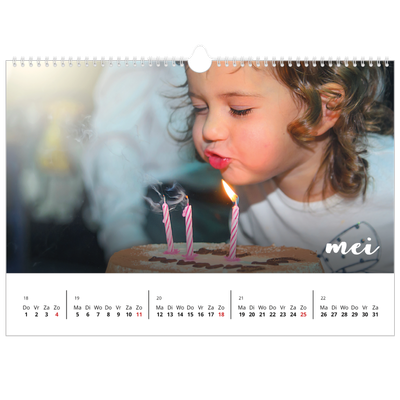 Fotokalender A3 — Schuingedrukte letters [omslag]