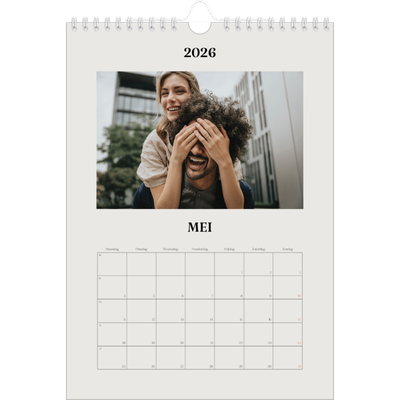 Fotokalender A4 (20 x 30 cm) — Simpel ivoor [omslag]