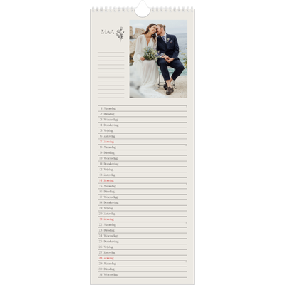 Smalle kalender  — Initialen in bloei [Maart]