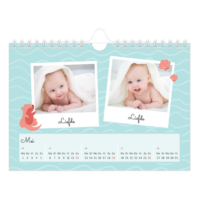 Fotokalender A5 — Schattige dieren [Mei]