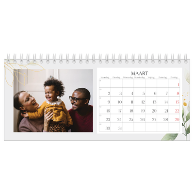 Bureaukalenders — Bloemen splash [Maart]