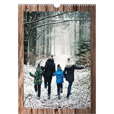 Verjaardagskalenders A3 — Houtpatroon [omslag]