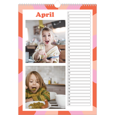 Verjaardagskalenders A3 — Speelse patronen [April]