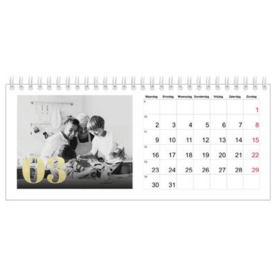 Bureaukalenders — Grote glitter cijfers [Maart]