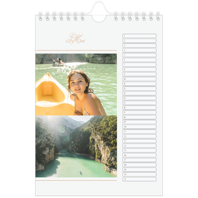 Fotokalender A5 — Goudschrift banner [Mei]