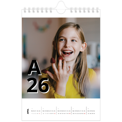 Fotokalender A5 — Letter stijl [April]